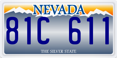 NV license plate 81C611
