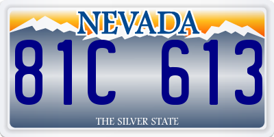 NV license plate 81C613