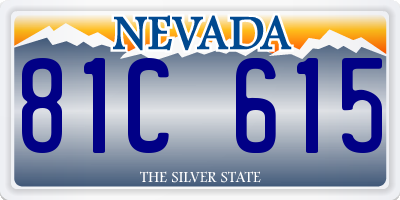 NV license plate 81C615