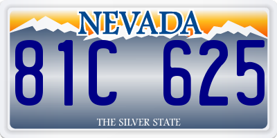 NV license plate 81C625