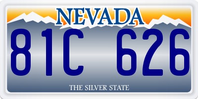 NV license plate 81C626