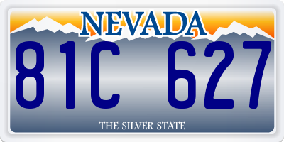 NV license plate 81C627