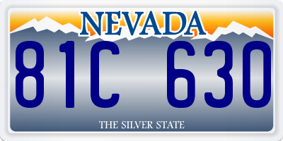 NV license plate 81C630