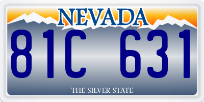 NV license plate 81C631
