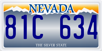 NV license plate 81C634