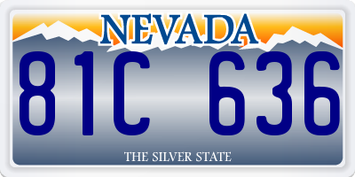 NV license plate 81C636
