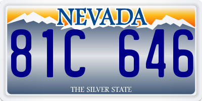 NV license plate 81C646