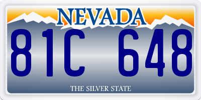 NV license plate 81C648