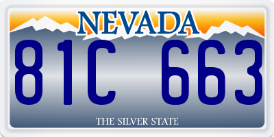 NV license plate 81C663