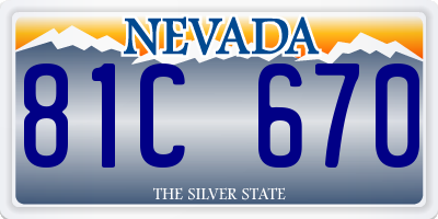 NV license plate 81C670