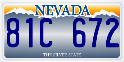 NV license plate 81C672