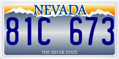 NV license plate 81C673