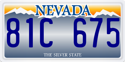 NV license plate 81C675