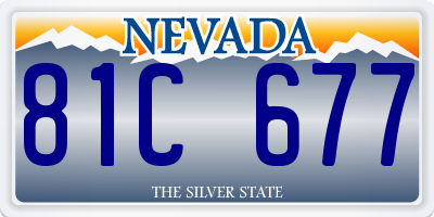 NV license plate 81C677