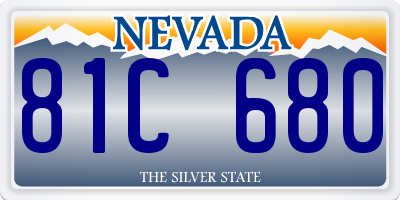 NV license plate 81C680