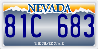 NV license plate 81C683