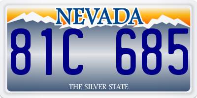NV license plate 81C685