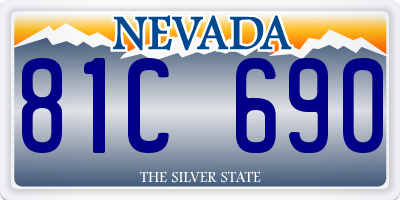NV license plate 81C690
