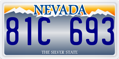 NV license plate 81C693