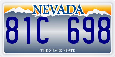 NV license plate 81C698