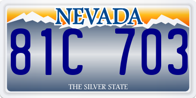 NV license plate 81C703