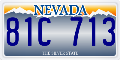 NV license plate 81C713