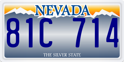 NV license plate 81C714
