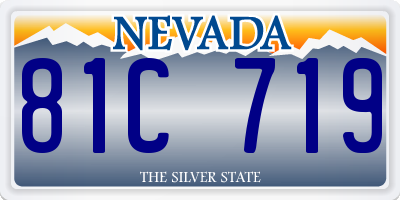 NV license plate 81C719