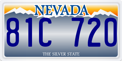 NV license plate 81C720