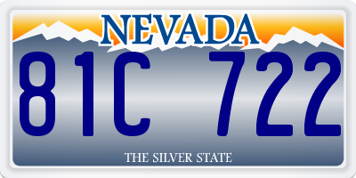 NV license plate 81C722