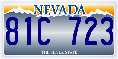 NV license plate 81C723