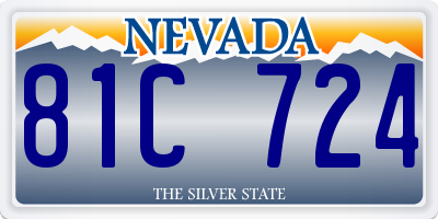 NV license plate 81C724