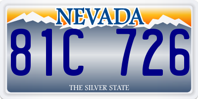 NV license plate 81C726