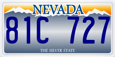 NV license plate 81C727