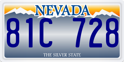 NV license plate 81C728