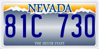 NV license plate 81C730