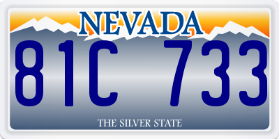 NV license plate 81C733