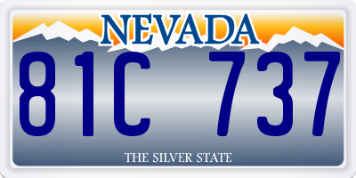 NV license plate 81C737