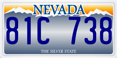 NV license plate 81C738