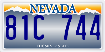 NV license plate 81C744