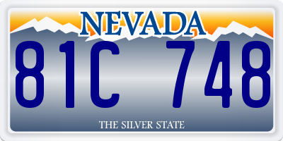 NV license plate 81C748