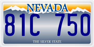 NV license plate 81C750