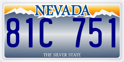 NV license plate 81C751