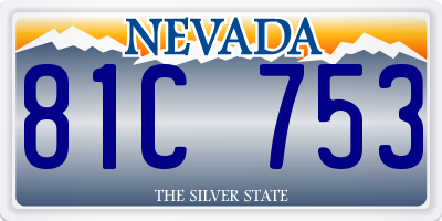 NV license plate 81C753