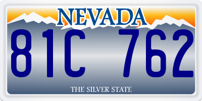 NV license plate 81C762