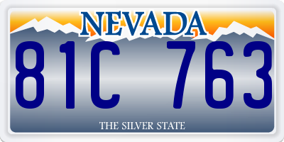 NV license plate 81C763