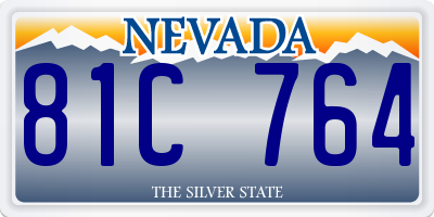 NV license plate 81C764