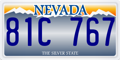 NV license plate 81C767