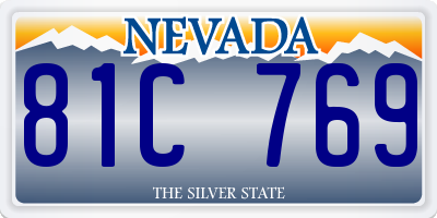 NV license plate 81C769