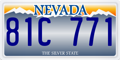 NV license plate 81C771